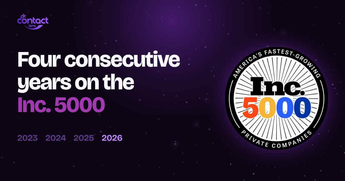 Dr. Contact Lens: four consecutive years on the Inc. 5000, 2023 through 2026